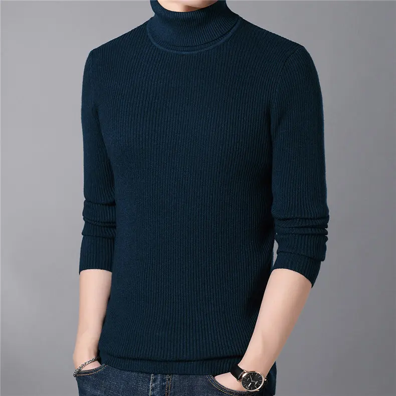 COODRONY мужские свитера осень зима толстый теплый пуловер мужской вязаный кашемировый шерстяной свитер мужской тяжелый джемпер с высоким воротом 8229