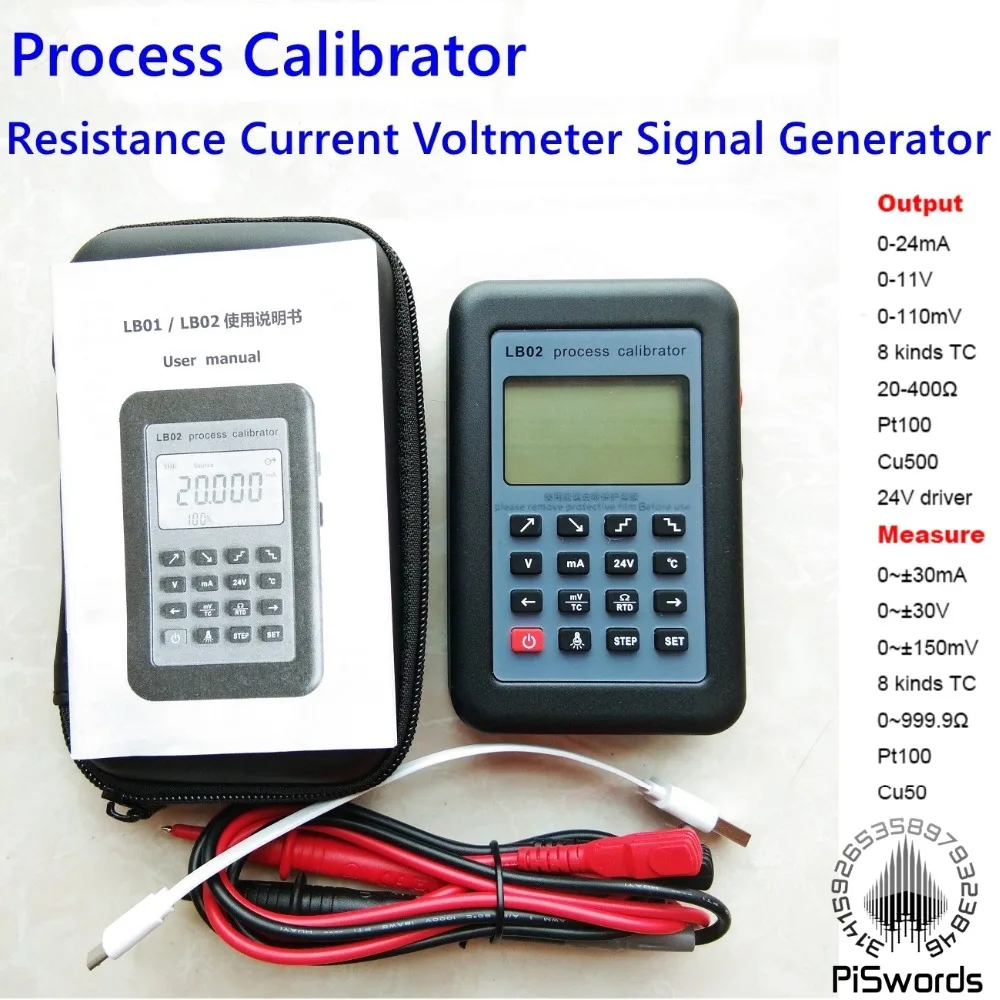 Сопротивление тока Вольтметр генератор сигналов Источник калибратор 4-20мА/0-10 В/мВ LB02