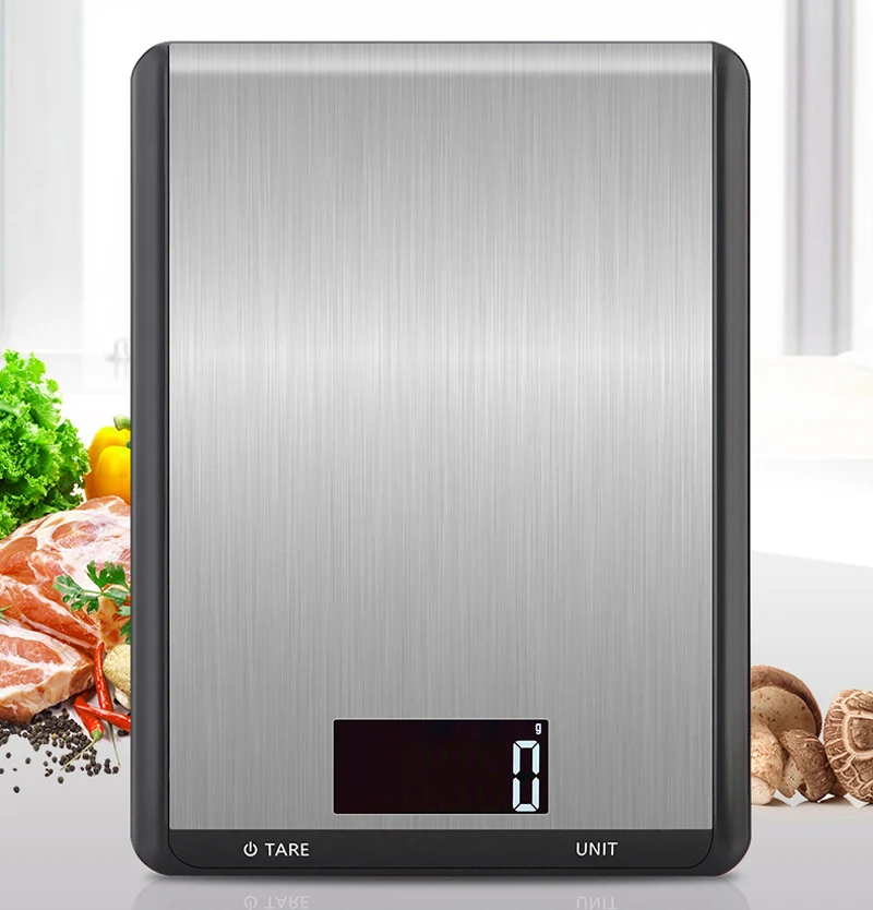 

Fashion Stainless Steel Digital Kitchen Scale 10000g/1g 10kg Electronic Balance Food Baking Scale LCD Backlight Display