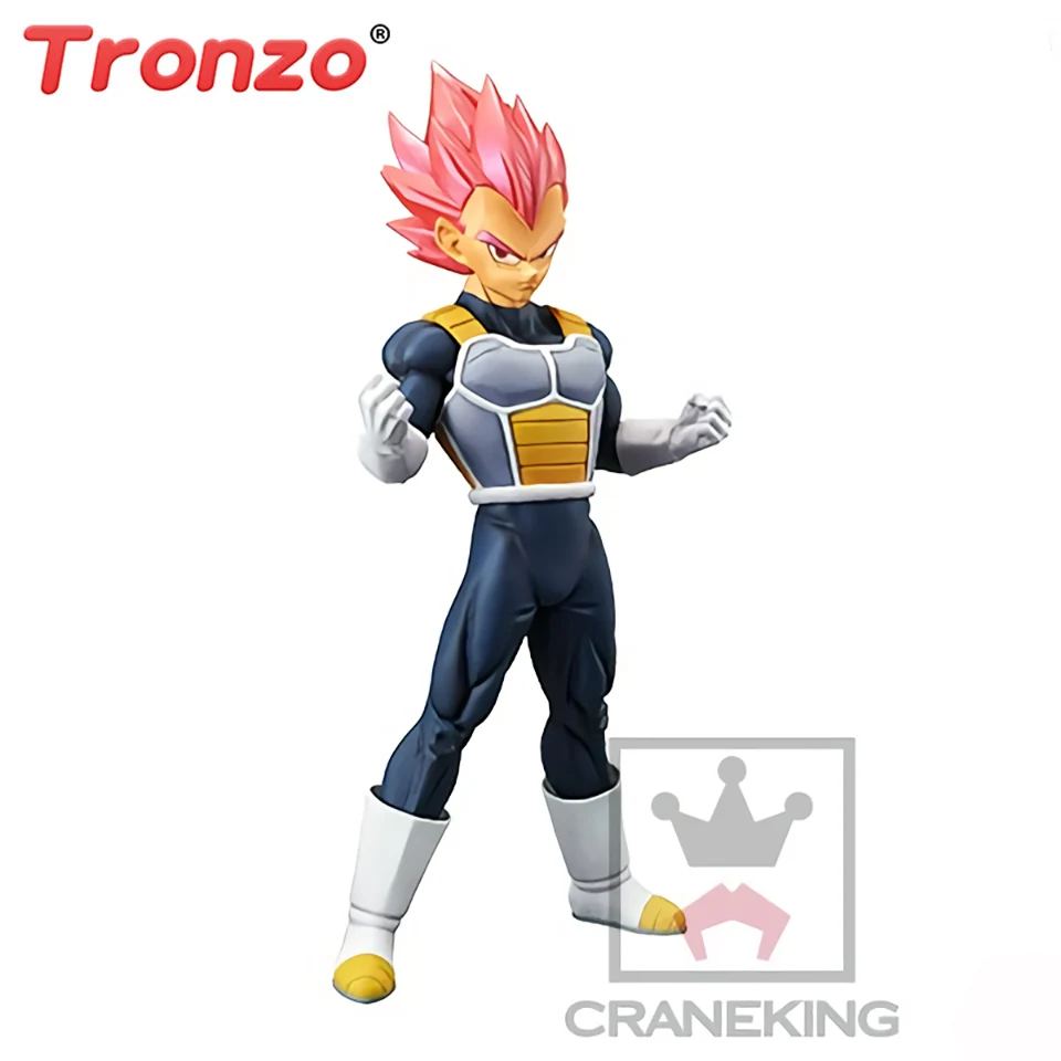 

Tronzo Original Banpresto Action Figure Dragon Ball Super Saiyan God Vegeta Red Hair PVC Figure Model SSJ Figurine Toys in Stock