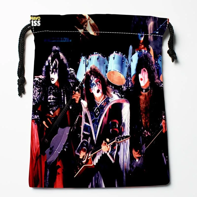 

Best KISS Band Drawstring Bags Custom Storage Printed Receive Bag Compression Type Bags Size 18X22cm Storage Bags