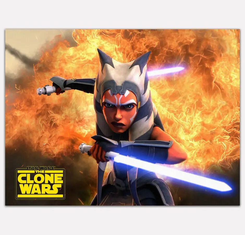 

B-1779 Art Print Star Wars Celebration 2019 Clone Wars Ahsoka Tano Fabric Poster Wall Canvas Decoration 14x21 24x36 27x40inch