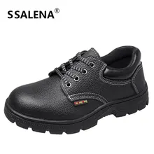 Men Boots Work Safe Shoes Male Working Soft Security Breathable Boots Men Steel Toe Cap Steel Insole Classic Boots AA51613