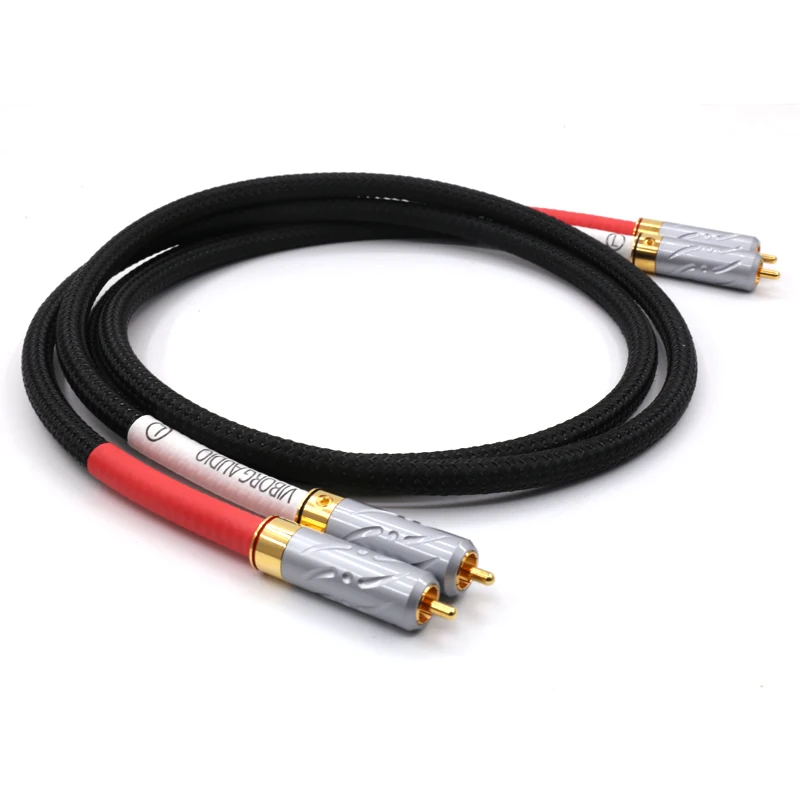 

Free shipping one meter Viborg VA801 5N Multiple Oxyacid Pure copper interconect cable single wire with pure copper RCA plug