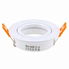 Suportes de Quadro de alumínio Redonda LED Branco Downlight Led Spot Light MR16 GU10 GU5.3 Encaixes Da Lâmpada Led Luminária de Teto Downlight