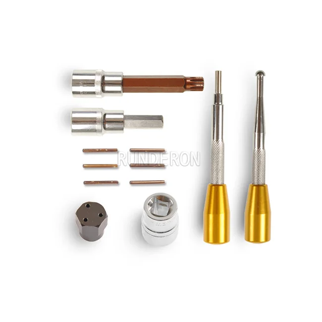 RUNDERON Euro 3 Common Rail Injector Disassembly Assembly Repair Tools Kit for Denso With Three-claw Wrench RDL038