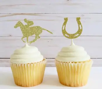 

Glitter Equestrian horse wedding birthday cupcake toppers valentine's day party decoration doughnut picks