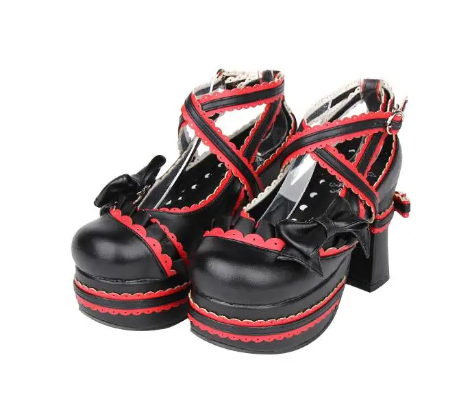 Dame black Schuhe Partei Pumps White Lacework Super High Cosplay Angelic Frau rosa black Schwarzes Cm Frauen And Heels Mädchen Mori Impressum Kleid 5 9 Red Prinzessin Lolita rot ZPZYfqg0w