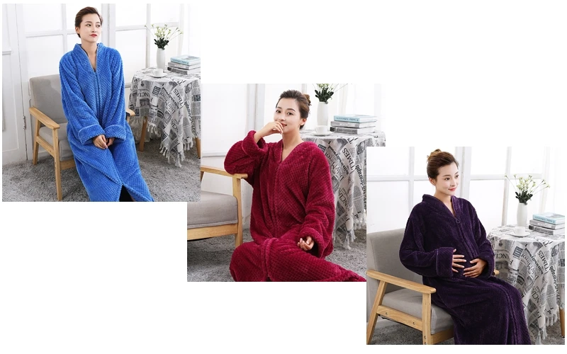 long flannel women robe 4