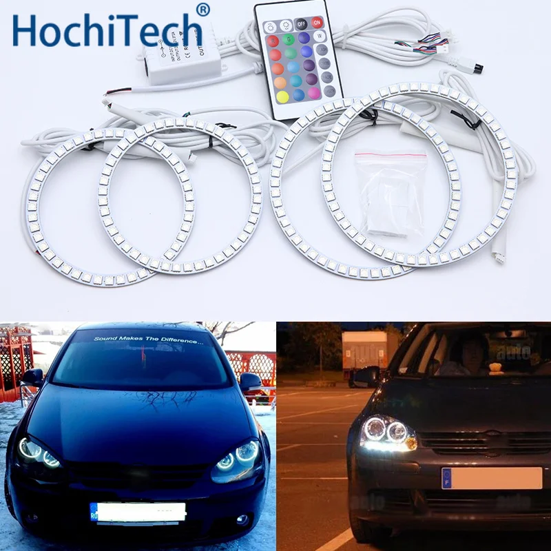 

For VOLKSWAGEN for VW golf 5 V mk5 2004 2005 2006 2007 2008 2009 Multi-color Led Angel Eyes Kit RGB Halo Rings Daytime Light DRL