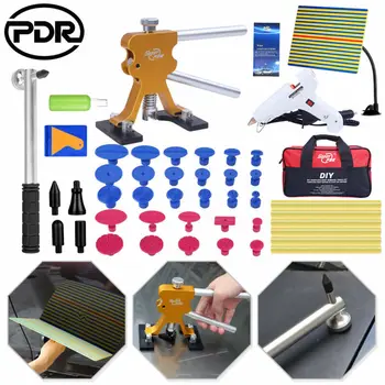 Best PDR LED Line Board Dent Lifter Rubber Hammer Glue Tabs Glue Gun Dent Damage Repair Tools Dent Removal Tools