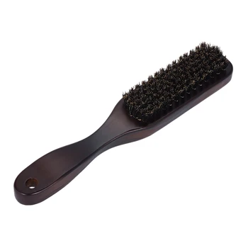 

Wood Handle Men's Beard Brush Male Mustache Brush Facial Hair Brush Shaving Comb Solid Shaving Cleaning Tools Dark Brown Color