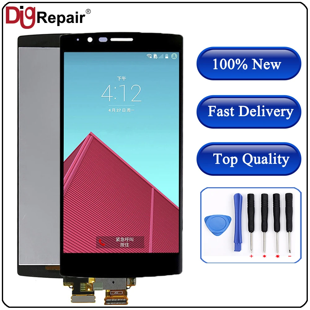 

Black For LG G4 LCD H815 H810 H811 VS986 LS991 F500L LCD Display Touch Screen Digitizer Assembly Replacements For LG G4 Screen