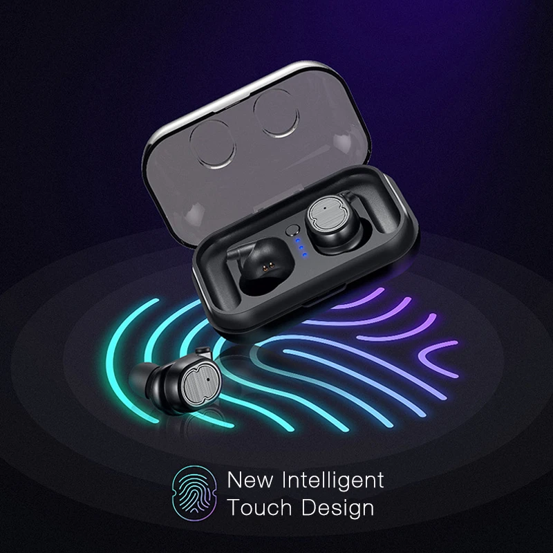 Новые Bluetooth мини 5,0 TWS беспроводные мини наушники HiFi Звук спортивные водонепроницаемые наушники с зарядным устройством для ios android телефон