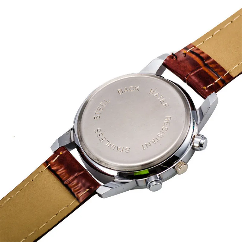 NEW Fashion Quartz Wristwatches Retro Classical Solemn Design Leather Band Analog Alloy Quartz Business Wrist Watch#2AP24B (10)