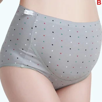 

Women Underwear High Waist Belly Support Solid Color Elastic Panties for Pregnant Maternity FJ88