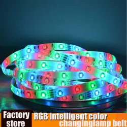 RGB Светодиодные ленты 3528 SMD 5 M 300Led гибкие Светодиодные ленты Водонепроницаемый лента 12 V 2A Мощность адаптер 24 клавиши ИК-пульт