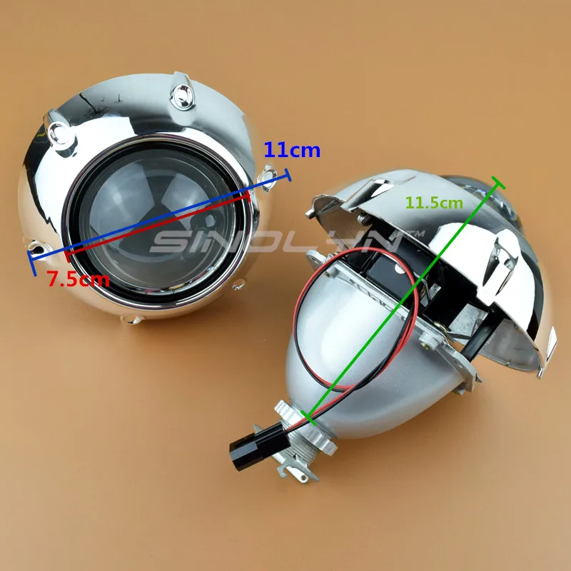 Sinolyn H7 H4 Биксеноновые линзы для проектора, фары, линзы Mini 2,5 WST 8,0, комплект для автомобильных аксессуаров, модифицированное использование H1 HID ксеноновая лампа