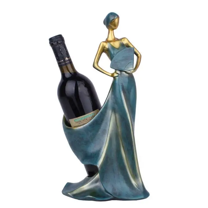 

Modern Minimalist Beauty Wine Rack Sculpture Resin Figure Wine Rack Statue Home Decorations Abstract Figurines Miniature Crafts