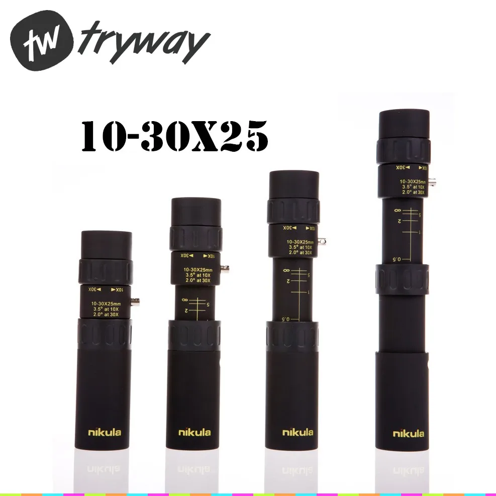 

High quality Nikula 10-30x25 Telescope Mini Monocular Outdoor High Power HD Zoom Optical camping Telescope Hiking Travel pocket