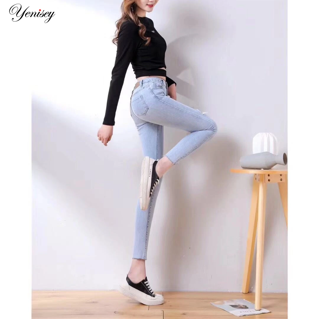 

High Waist Jeans Woman High Elastic NEW Denim Pants Plus Size Push Up Trousers