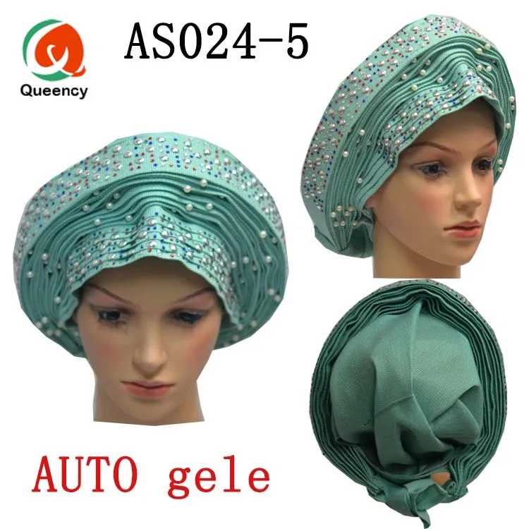 2018 Queency Африканский уже сделанный Aso oke головной убор авто геле для дам свадьба и