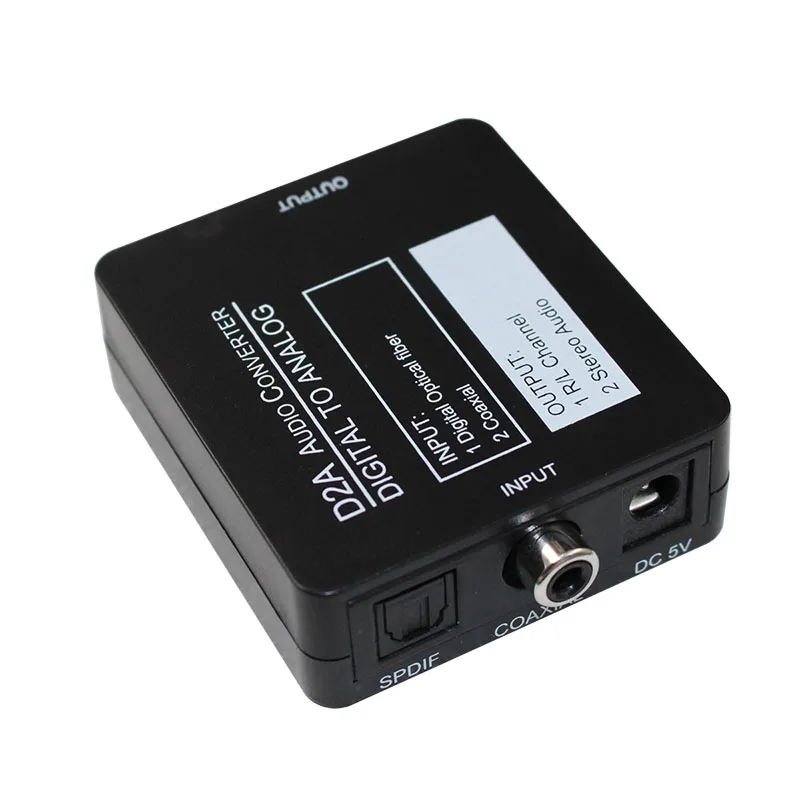Оптический коаксиальный Toslink цифро-аналоговый аудио конвертер адаптер RCA L/R 3,5 мм и D2A аудио конвертер