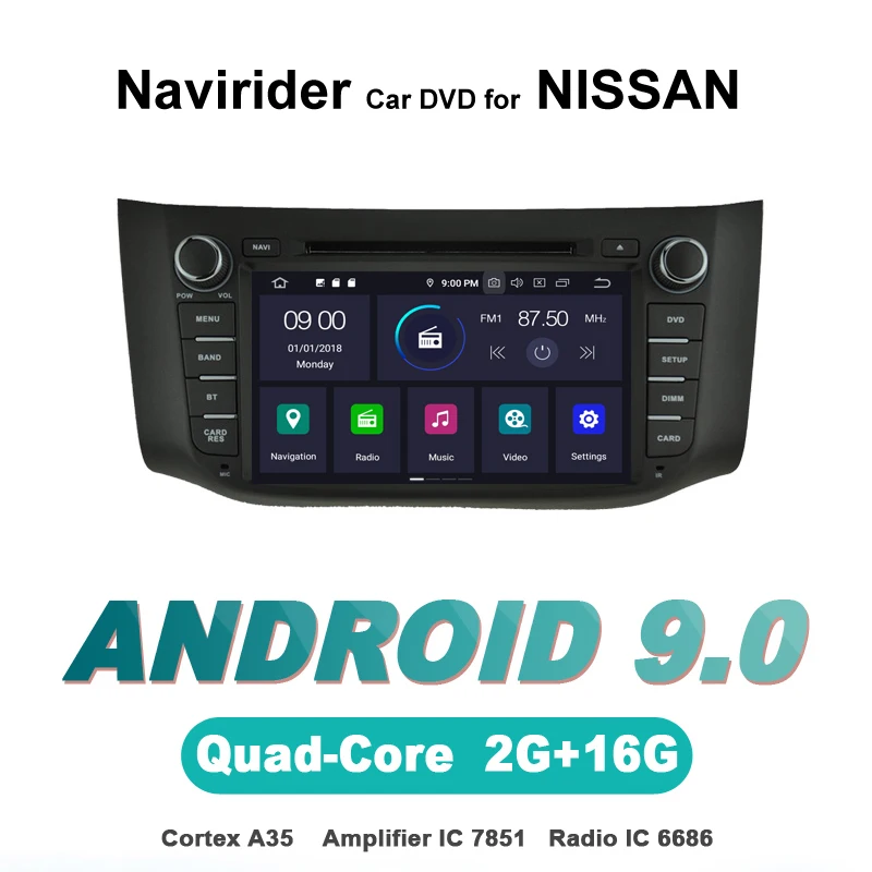 

ELANMEY advanced gps navigation For NISSAN Sylphy car accessories android 9.0 CAR DVD multimedia radio stereo bluetooth