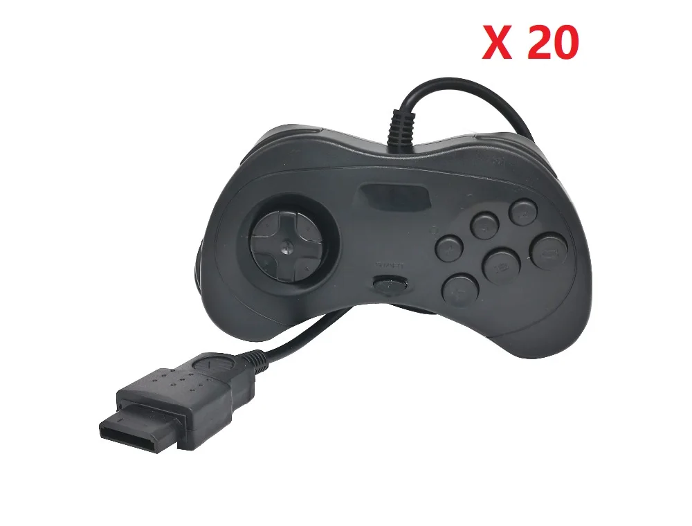 

Ruitroliker 20pcs Retro Classic Controller Gamepad Joysticks for Sega Saturn Console System Black