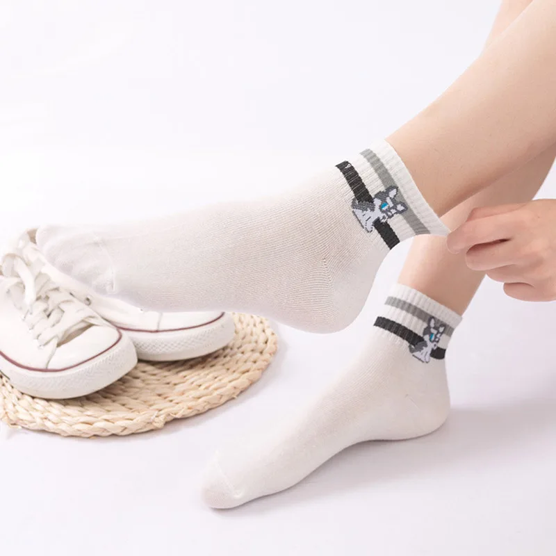 

Japanese Creative New Fashion Animal Pug Dog Pattern Funny Cute Socks Women Cartoon Fashion Ankle Socks Calcetines Mujer Sokken