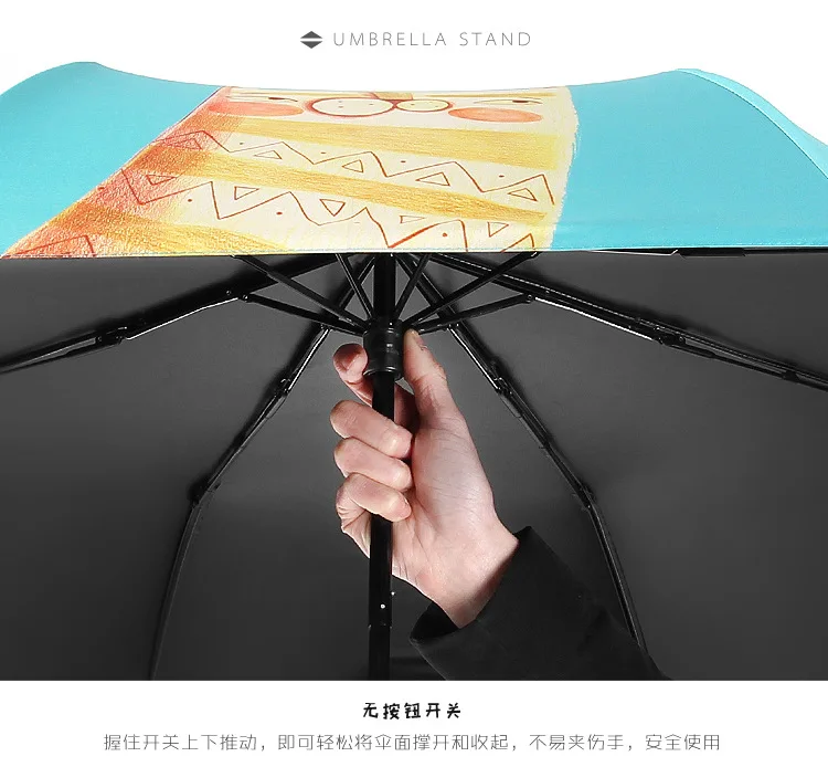 Солнечный дождливый зонтик карманный мини-зонтики анти УФ солнце дождь Ветрозащитный светильник складной портативный для женщин девушек прекрасный модный Кот