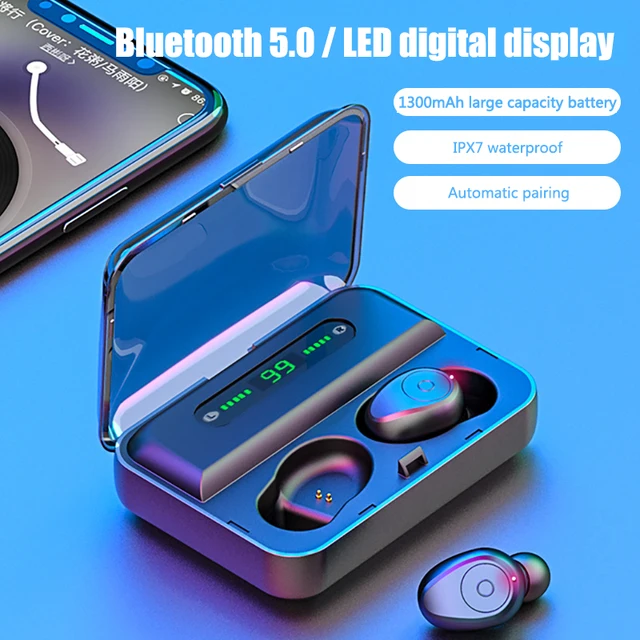 US $9.73 True Bluetooth 5.0 Earphone TWS Wireless Headphons Sport Handsfree Earbuds 3D Stereo Gaming Headset