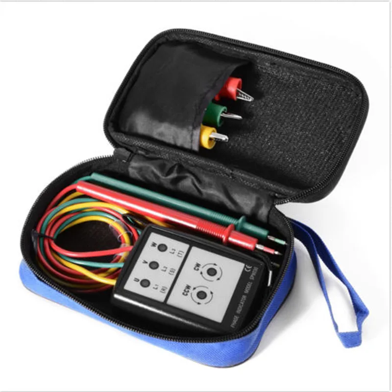 

1pcs Smart Digital 3 Phase Sequence Rotation Indicator Tester 200~480V Detector Checker Meter LED + Buzzer Outdoor Tools