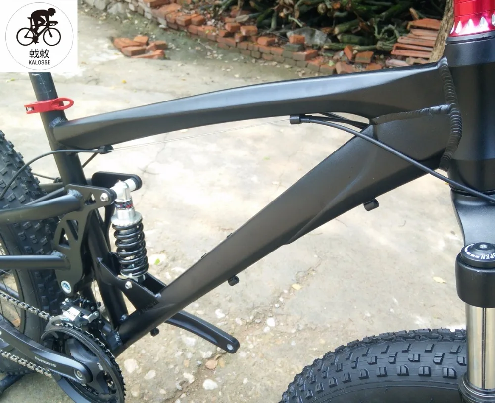 Excellent Kalosse 190mm rear hubs  26*4.0 tires  Hydraulic brakes  M390  snow bike  Full suspension  mountain bike 27 speed 8