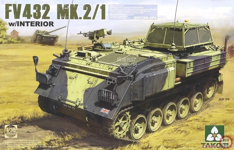 TAKOM 2066 1/35 масштаб Британский FV432 Mk.2/1 w/внутренняя пластиковая модель строительный