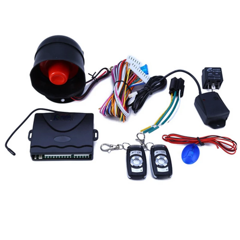 Universal 12V Car Alarm System One Way Vehicle Burglar Alarm Security