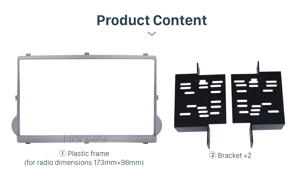 Harfey 2Din Car Autoradio Fascia Dash Bezel Mount Kit for HYUNDAI STAREX H1 2010 DVD Stereo Player Trim Install Frame Dash Kit