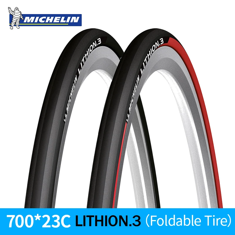 MICHELIN 1 Piece LITHION-3 Training Road Bicycle Bike Tire 700*23c Foldable Tyre Resistant Folding Ultralight Tyre Bicycle Parts