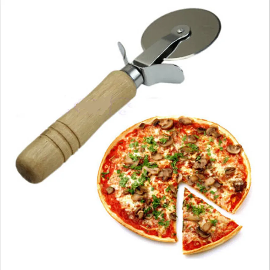 New Grip Blade Trendy Nonstick Stainless Slicer Pizza Wheel Steel Pizza knife Cutterin Pizza