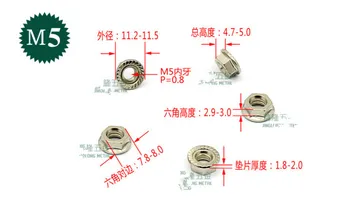 

Fasteners High quality M5 flange nut with tooth antiskid flange nuts six angle nickel