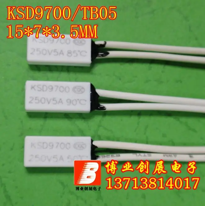 10 шт./TB05/KSD9700 термозащита малого объема 95 градусов Цельсия нормально закрытый (N.C)
