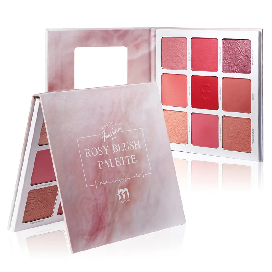 

Big Size Makeup Blush Powder Palette V Face 9-color Highlighter Rouge Matte Long-lasting Cheek Make up Facial Blusher Contour