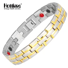 Hottime высокое качество здоровья браслет-обруч для мужчин 316L нержавеющая сталь 4 здоровья Ele мужчин ts магнитные ювелирные изделия для ухода 10235