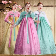 Корейская мода Древний костюм для женщин ханбок платье Сценическое представление фестиваль наряд винтажная традиционная принцесса азиатская одежда
