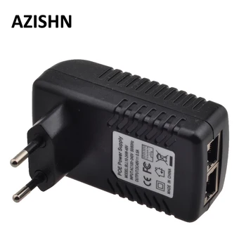 48V POE injector Ethernet CCTV Power Adapter 0.5A 24W,POE pin4/5(+),7/8(-) Compatible with IEEE802.3af for IP camera IP Phones 1