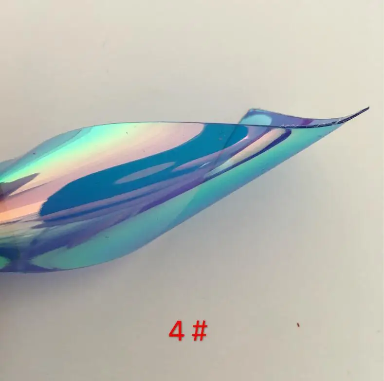 92x95 см прозрачный блеск ПВХ Виниловая ткань переливающееся волшебное зеркало отражающее лазерное изменение Радуга металлическая пластиковая пленка кожа - Цвет: 4