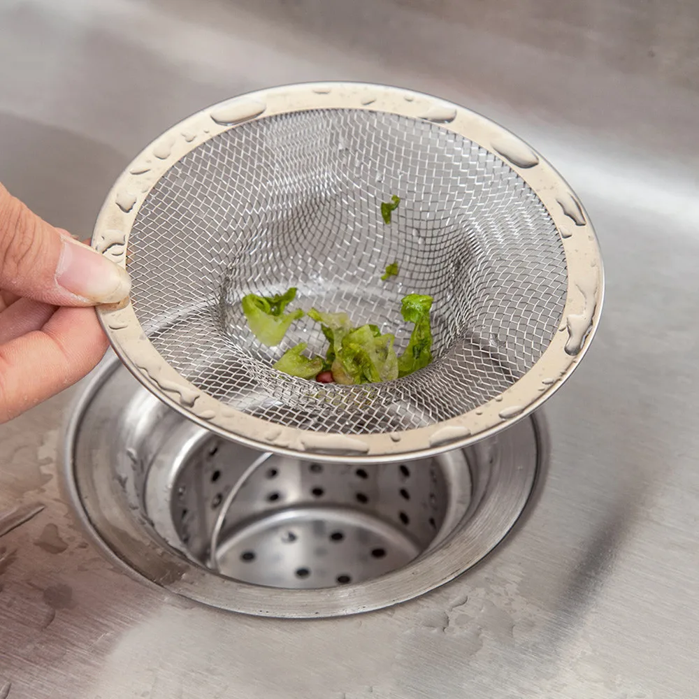 

Home Kitchen Sink Drain Strainer Stainless Steel Mesh Strainer Disposer