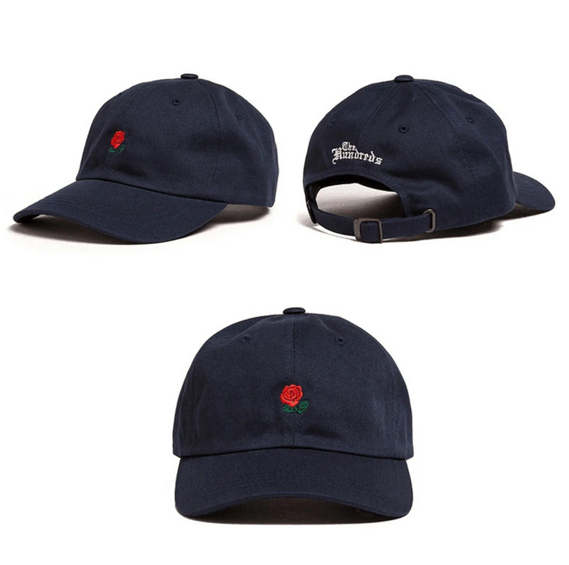 Women Men Rose Embroidered Baseball Cap Unisex Solid Flower Pattern Hat Male Female Fashion Adjustable Cotton Casual Caps CP0049 (4)