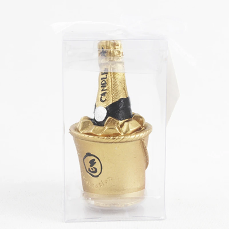

Silver Gold Wine Bottle Birthday Candle Making Unique Candles Craft Tea Light Candles Happy Hediyelik Vela Decorativa Aroma 5B15