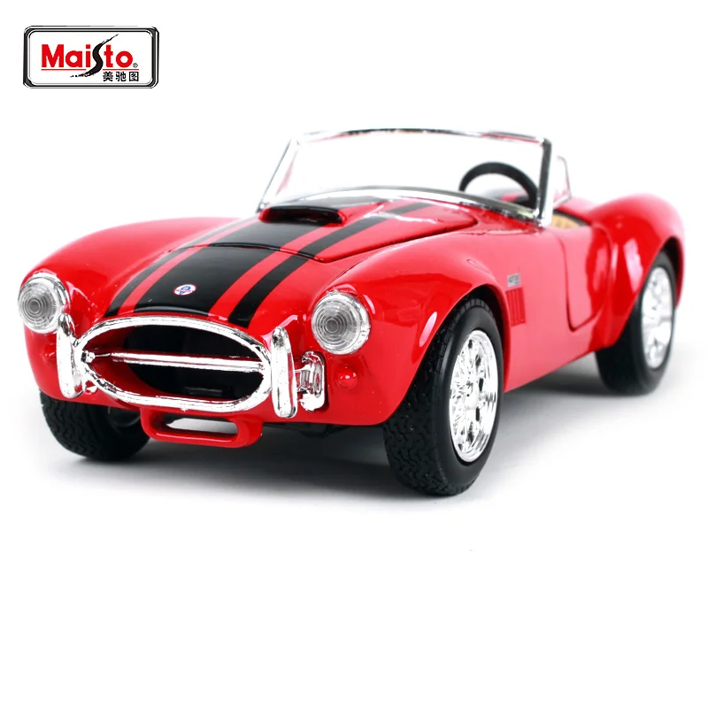 Модель автомобиля Maisto 1:24 1965 Ford Shelby Cobra 427 красная и желтая литой под давлением